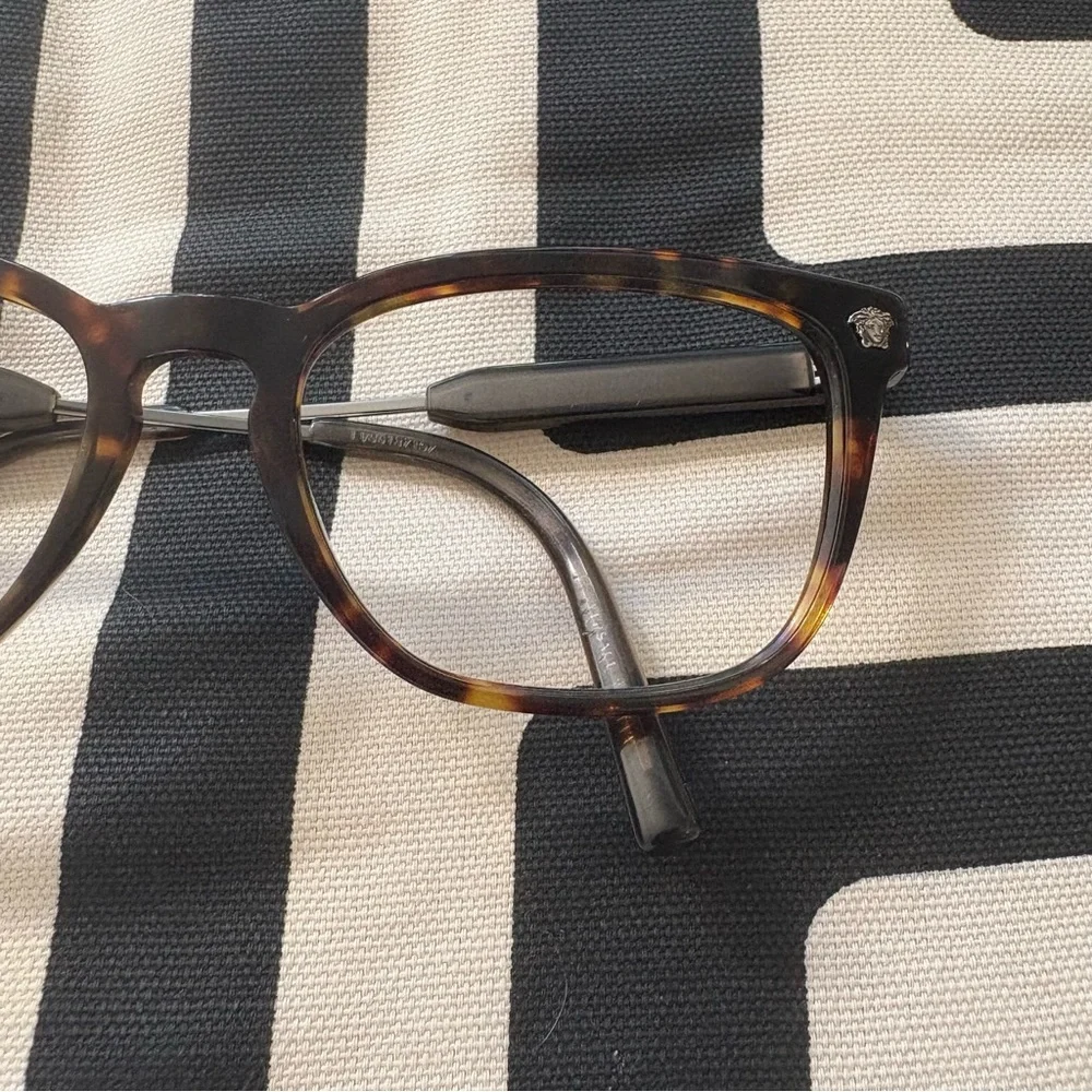 Versace - Tortoise Shell Square Glasses - Picture 5 of 9